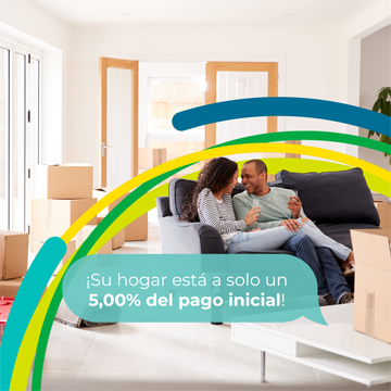 ¡Su hogar está a solo un 5,00% del pago inicial!